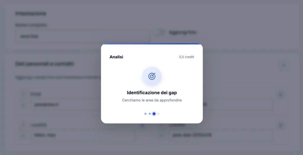 Stepper di analisi CV su misura durante l'identificazione dei gap