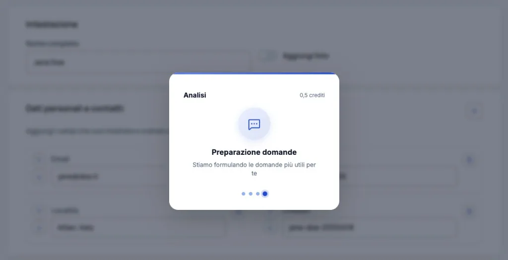 Stepper CV su misura durante la preparazione delle domande
