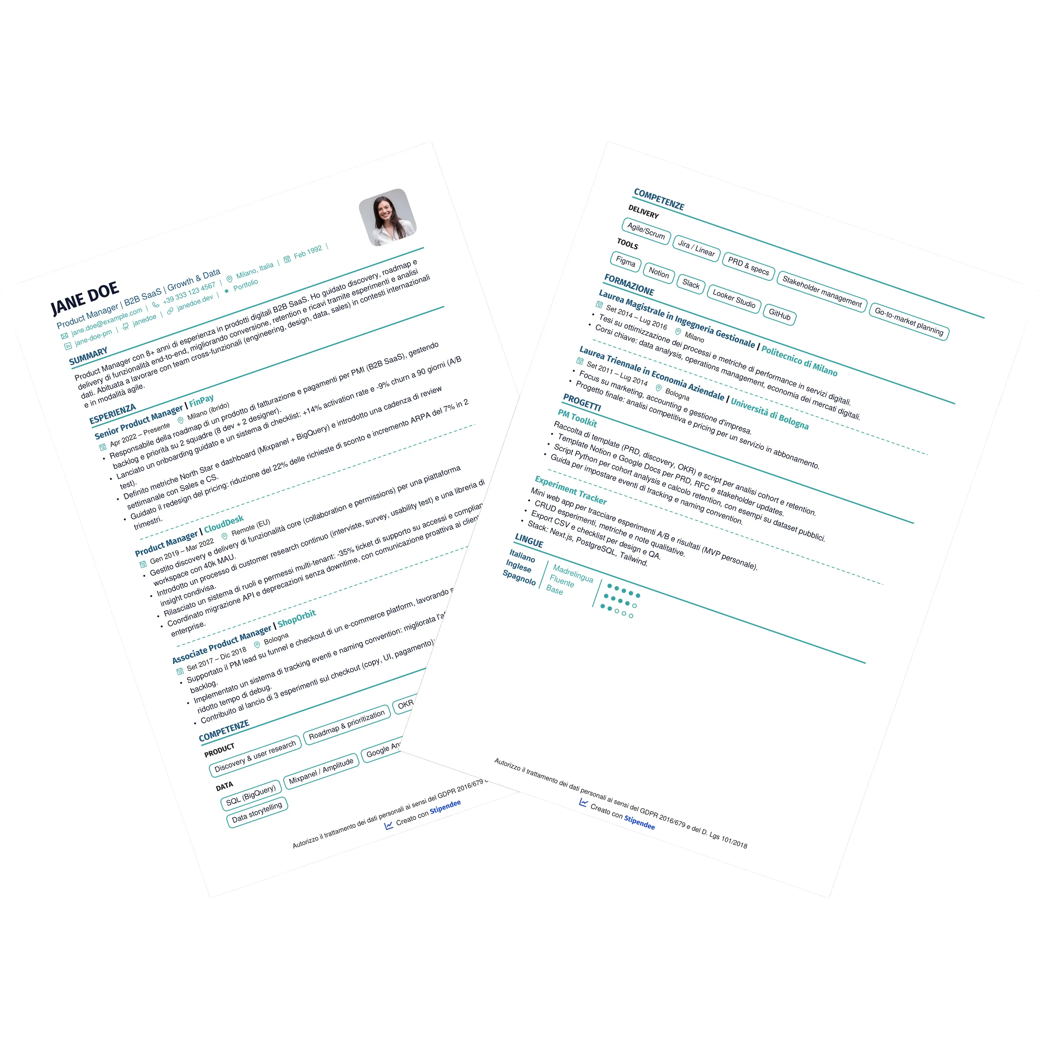 Anteprima CV creativo