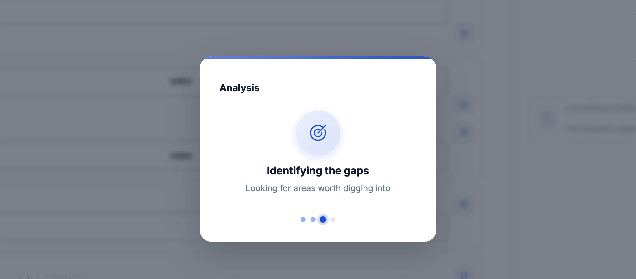 Tailored CV analysis stepper identifying the gaps