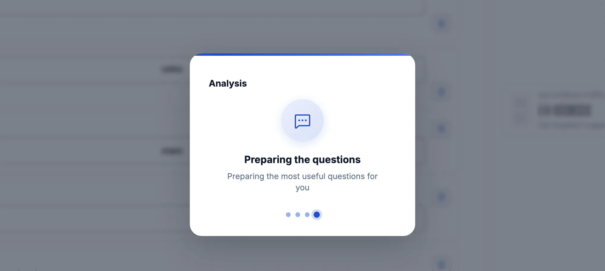 Tailored CV stepper preparing the questions